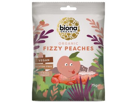 Biona Organic Vegan Fizzy Peaches 75g Supply