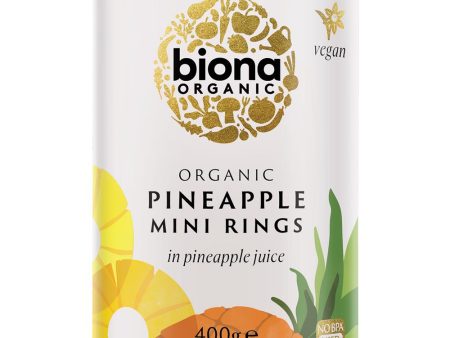 Biona Mini Pineapple Rings in Pineapple Juice Organic 400g Discount