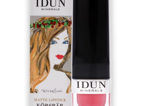 Idun Minerals Matte Lipstick - 104 Korsbar by Idun Minerals for Women - 0.14 oz Lipstick Online now