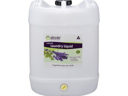 Abode Cleaning Products Abode Laundry Liquid (Front & Top Loader) Wild Lavender & Mint Drum with Tap 15000ml Online Hot Sale