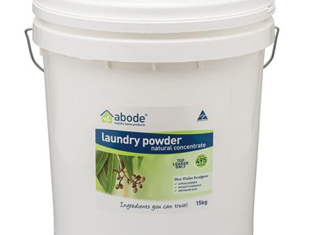 Abode Cleaning Products Abode Laundry Powder (Front & Top Loader) Blue Mallee Eucalyptus Bucket 15kg Hot on Sale