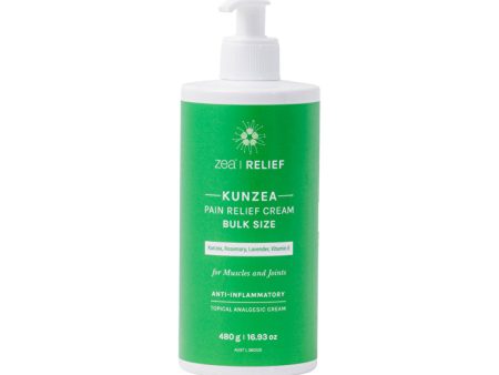 Zea Relief Kunzea Pain Relief Cream (Kunzea, Rosemary, Lavender, Vitamin E) Pump 480g Online Sale