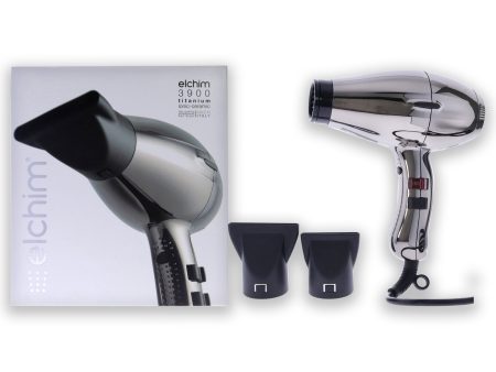 Elchim 3900 Titanium Ionic-Ceramic Hair Dryer - Black-Silver by Elchim for Unisex - 1 Pc Hair Dryer Discount