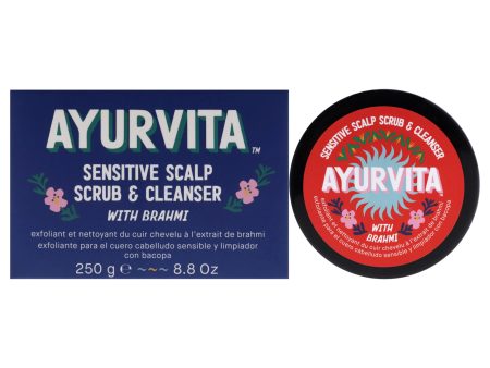 AyurVita Sensitive Scalp Scrub and Cleanser with Brahmi by AyurVita for Unisex - 8.8 oz Cleanser on Sale